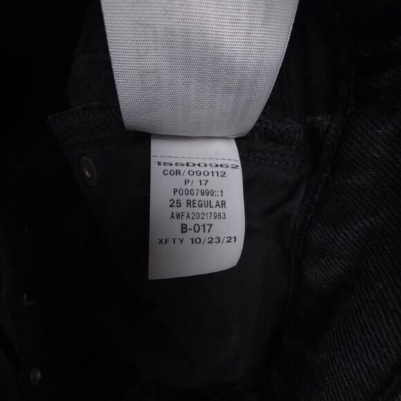 ABERCROMBIE Dad High Rise Raw Hem Crossover Jeans Clean Girl Minimal Y2k Black - Picture 9 of 9